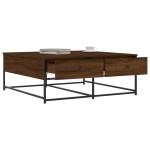 vidaXL Măsuță de cafea, stejar maro, 100x99x40 cm, lemn prelucrat vidaXL Măsuță de cafea, stejar maro, 100x99x40 cm, lemn prelucrat
