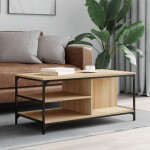 vidaXL Măsuță de cafea, stejar sonoma, 100x50x45 cm, lemn prelucrat vidaXL Măsuță de cafea, stejar sonoma, 100x50x45 cm, lemn prelucrat