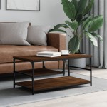 vidaXL Măsuță de cafea, stejar maro, 90x49x40 cm, lemn prelucrat vidaXL Măsuță de cafea, stejar maro, 90x49x40 cm, lemn prelucrat