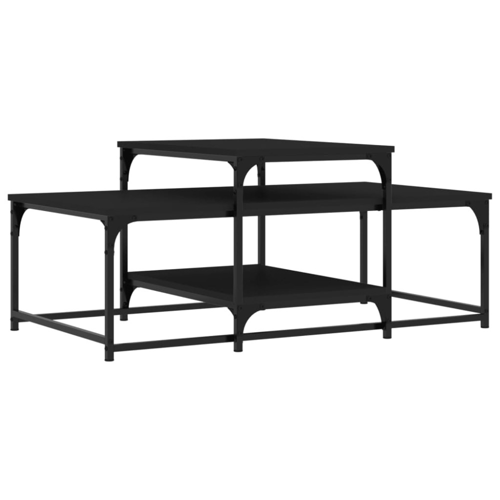 vidaXL Măsuță de cafea, negru, 102x60x45 cm, lemn prelucrat
