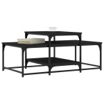 vidaXL Măsuță de cafea, negru, 102x60x45 cm, lemn prelucrat
