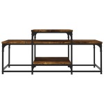 vidaXL Măsuță de cafea, stejar afumat, 102x60x45 cm, lemn prelucrat