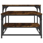 vidaXL Măsuță de cafea, stejar afumat, 102x60x45 cm, lemn prelucrat