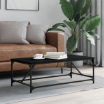 vidaXL Măsuță de cafea, negru, 100x50x35 cm, lemn prelucrat vidaXL Măsuță de cafea, negru, 100x50x35 cm, lemn prelucrat