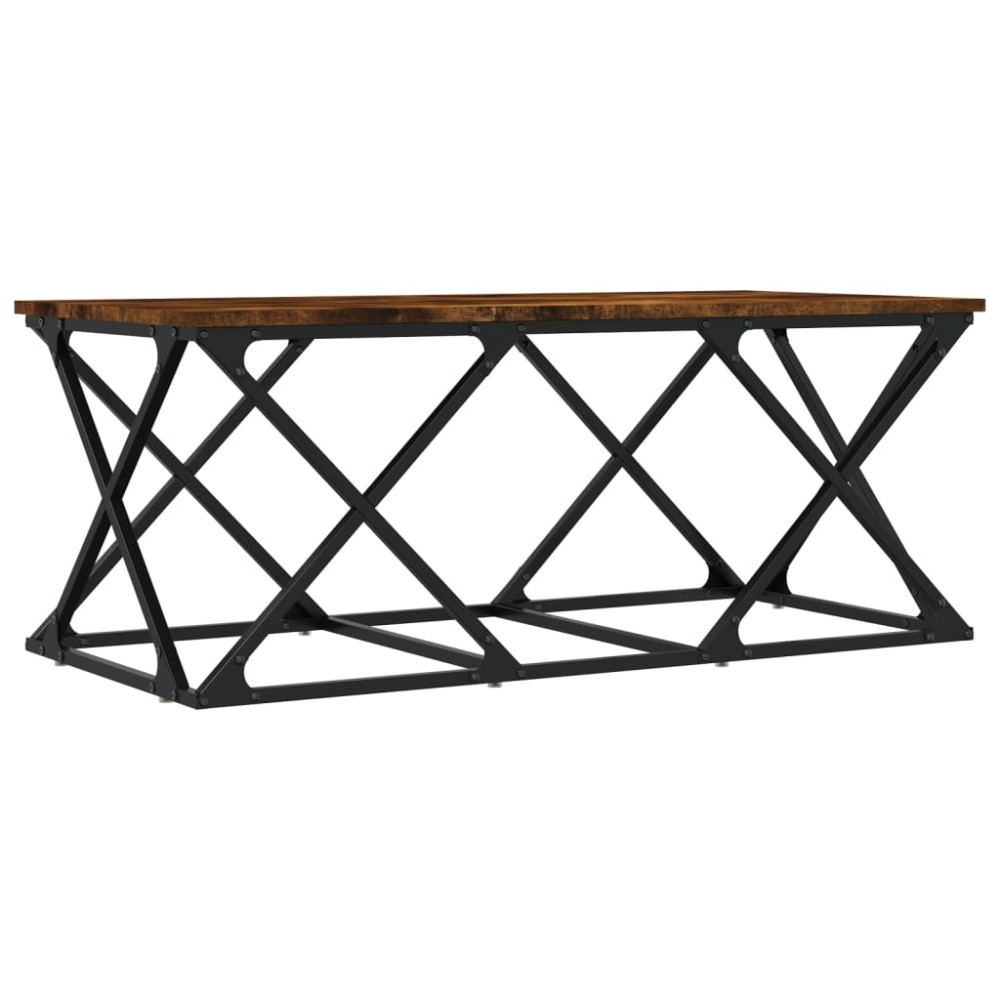 vidaXL Măsuță de cafea, stejar afumat, 100x49x40 cm, lemn prelucrat