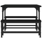 vidaXL Măsuță de cafea, negru, 100x50,5x40 cm, lemn prelucrat vidaXL Măsuță de cafea, negru, 100x50,5x40 cm, lemn prelucrat