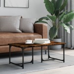 vidaXL Măsuță de cafea, stejar fumuriu, 90x50x35 cm, lemn prelucrat vidaXL Măsuță de cafea, stejar fumuriu, 90x50x35 cm, lemn prelucrat