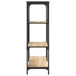 vidaXL Raft de cărți stejar sonoma, 81x36x115 cm, lemn compozit/oțel vidaXL Raft de cărți stejar sonoma, 81x36x115 cm, lemn compozit/oțel