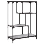 vidaXL Raft de cărți gri sonoma 81x36x115 cm lemn prelucrat/oțel vidaXL Raft de cărți gri sonoma 81x36x115 cm lemn prelucrat/oțel