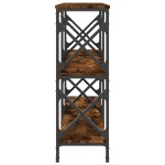 vidaXL Măsuță consolă, stejar fumuriu, 156x28x80,5 cm, lemn prelucrat