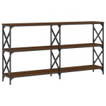 vidaXL Măsuță consolă, stejar maro, 156x28x80,5 cm, lemn prelucrat vidaXL Măsuță consolă, stejar maro, 156x28x80,5 cm, lemn prelucrat