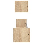 vidaXL Rafturi de perete cu bare, 2 buc, stejar sonoma, 80x16x14 cm vidaXL Rafturi de perete cu bare, 2 buc, stejar sonoma, 80x16x14 cm