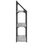 vidaXL Raft cu 3 niveluri, gri sonoma, 60x21x78,5 cm, lemn prelucrat