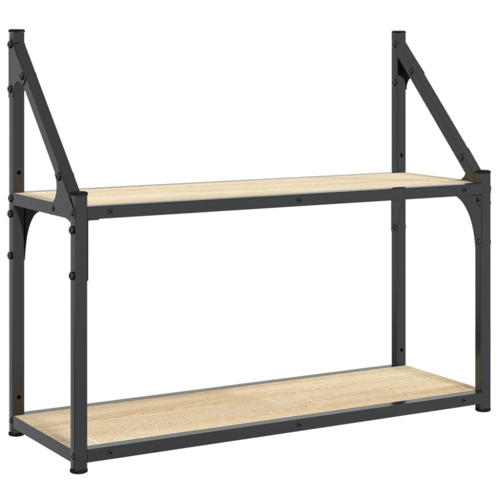 vidaXL Raft cu 2 niveluri stejar sonoma 60x21x51 cm, lemn prelucrat