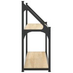 vidaXL Raft cu 2 niveluri stejar sonoma 60x21x51 cm, lemn prelucrat vidaXL Raft cu 2 niveluri stejar sonoma 60x21x51 cm, lemn prelucrat