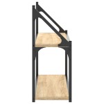 vidaXL Raft cu 2 niveluri stejar sonoma 80x21x51 cm, lemn prelucrat vidaXL Raft cu 2 niveluri stejar sonoma 80x21x51 cm, lemn prelucrat