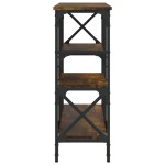 vidaXL Măsuță consolă, stejar fumuriu, 150x29x76,5 cm, lemn prelucrat