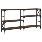 vidaXL Măsuță consolă, stejar maro, 150x29x76,5 cm, lemn prelucrat vidaXL Măsuță consolă, stejar maro, 150x29x76,5 cm, lemn prelucrat