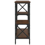 vidaXL Măsuță consolă, stejar maro, 150x29x76,5 cm, lemn prelucrat vidaXL Măsuță consolă, stejar maro, 150x29x76,5 cm, lemn prelucrat