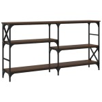 vidaXL Măsuță consolă, stejar maro, 150x29x76,5 cm, lemn prelucrat vidaXL Măsuță consolă, stejar maro, 150x29x76,5 cm, lemn prelucrat