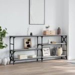 vidaXL Măsuță consolă, gri sonoma, 180x29x76,5 cm, lemn prelucrat vidaXL Măsuță consolă, gri sonoma, 180x29x76,5 cm, lemn prelucrat