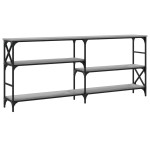 vidaXL Măsuță consolă, gri sonoma, 180x29x76,5 cm, lemn prelucrat vidaXL Măsuță consolă, gri sonoma, 180x29x76,5 cm, lemn prelucrat
