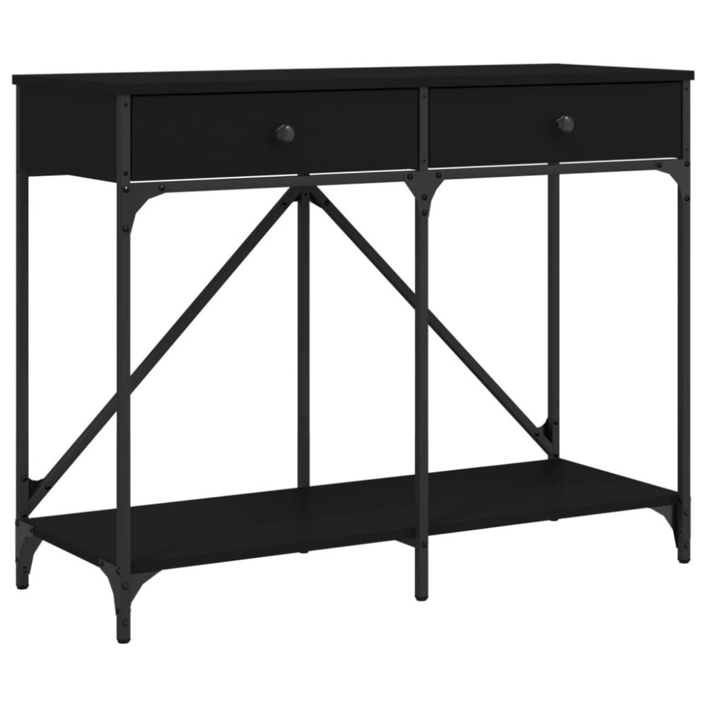 vidaXL Măsuță consolă, negru, 100x39x78,5 cm, lemn compozit
