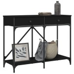 vidaXL Măsuță consolă, negru, 100x39x78,5 cm, lemn compozit vidaXL Măsuță consolă, negru, 100x39x78,5 cm, lemn compozit