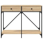 vidaXL Măsuță consolă, stejar sonoma, 100x39x78,5 cm, lemn prelucrat vidaXL Măsuță consolă, stejar sonoma, 100x39x78,5 cm, lemn prelucrat