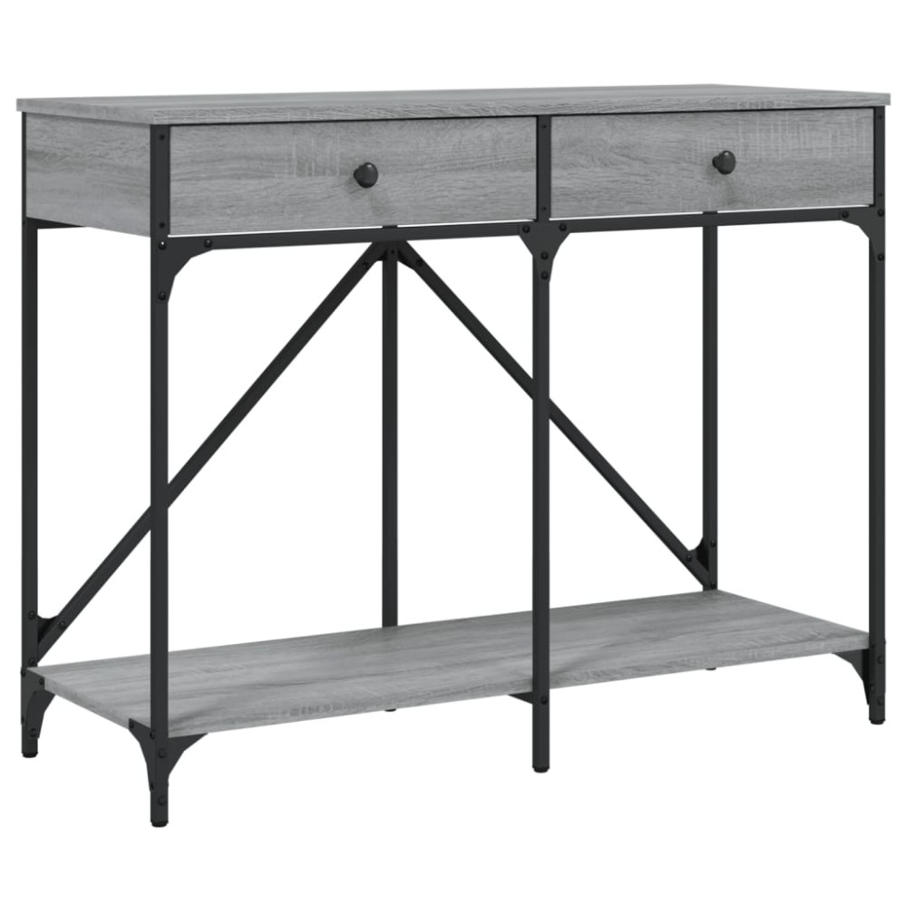 vidaXL Măsuță consolă, gri sonoma, 100x39x78,5 cm, lemn prelucrat