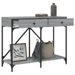 vidaXL Măsuță consolă, gri sonoma, 100x39x78,5 cm, lemn prelucrat vidaXL Măsuță consolă, gri sonoma, 100x39x78,5 cm, lemn prelucrat