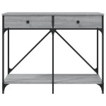 vidaXL Măsuță consolă, gri sonoma, 100x39x78,5 cm, lemn prelucrat vidaXL Măsuță consolă, gri sonoma, 100x39x78,5 cm, lemn prelucrat