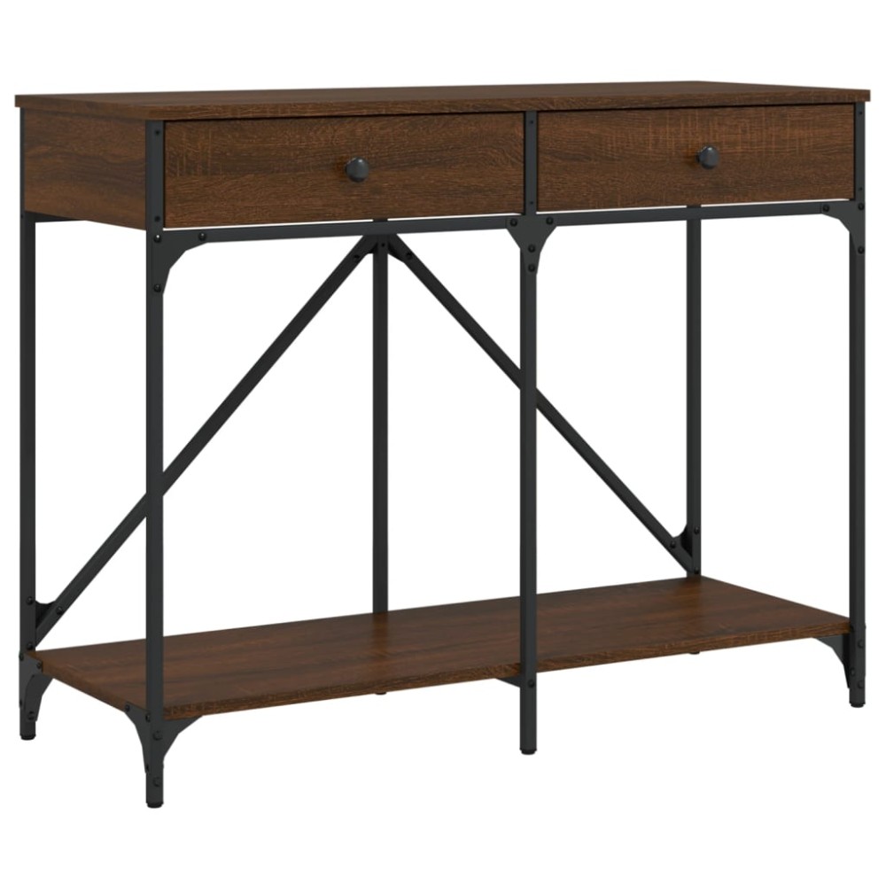 vidaXL Măsuță consolă, stejar maro, 100x39x78,5 cm, lemn prelucrat