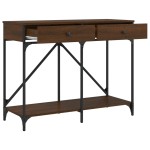 vidaXL Măsuță consolă, stejar maro, 100x39x78,5 cm, lemn prelucrat vidaXL Măsuță consolă, stejar maro, 100x39x78,5 cm, lemn prelucrat