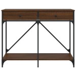 vidaXL Măsuță consolă, stejar maro, 100x39x78,5 cm, lemn prelucrat vidaXL Măsuță consolă, stejar maro, 100x39x78,5 cm, lemn prelucrat
