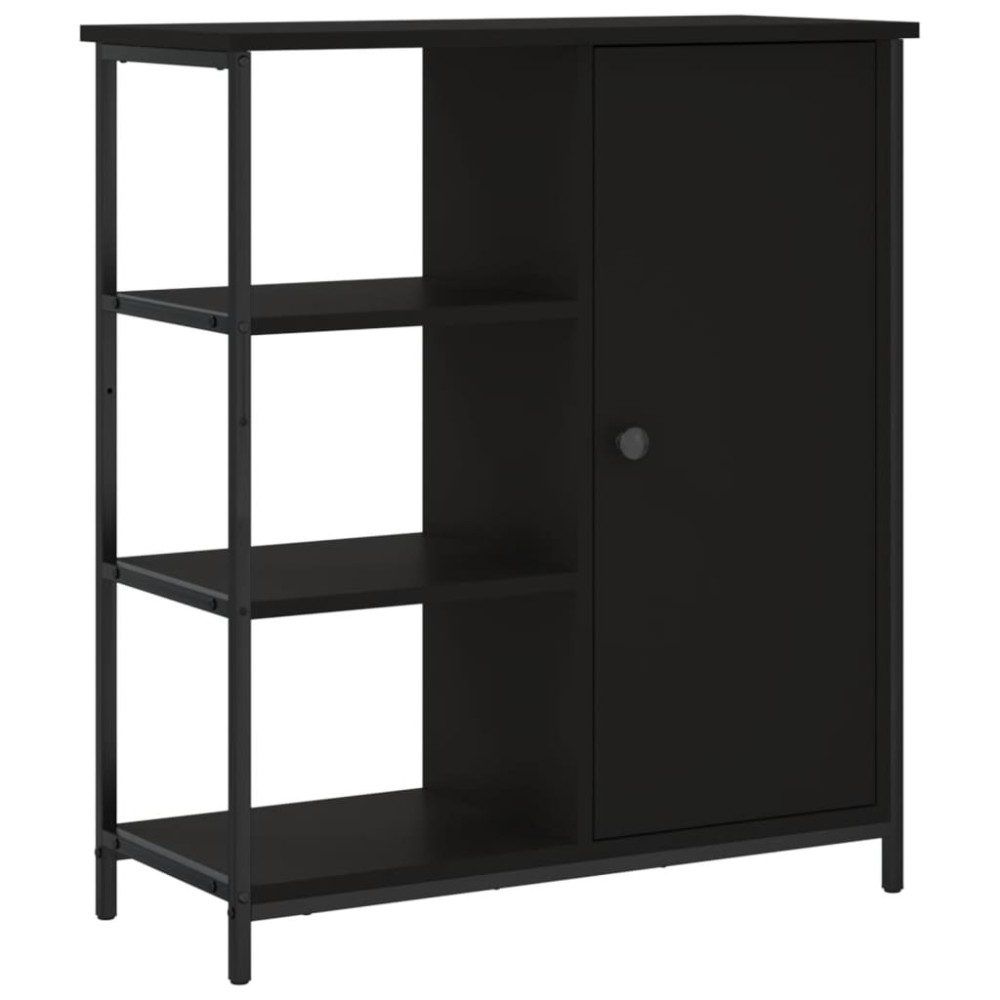 vidaXL Servantă, negru, 70x30x80 cm, lemn prelucrat