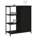 vidaXL Servantă, negru, 70x30x80 cm, lemn prelucrat vidaXL Servantă, negru, 70x30x80 cm, lemn prelucrat