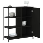 vidaXL Servantă, negru, 70x30x80 cm, lemn prelucrat vidaXL Servantă, negru, 70x30x80 cm, lemn prelucrat