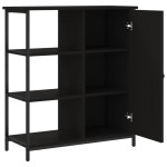 vidaXL Servantă, negru, 70x30x80 cm, lemn prelucrat vidaXL Servantă, negru, 70x30x80 cm, lemn prelucrat