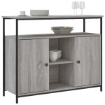 vidaXL Servantă, gri sonoma, 100x35x80 cm, lemn compozit