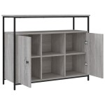 vidaXL Servantă, gri sonoma, 100x35x80 cm, lemn compozit