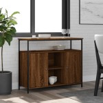 vidaXL Servantă, stejar maro, 100x35x80 cm, lemn compozit vidaXL Servantă, stejar maro, 100x35x80 cm, lemn compozit