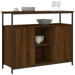 vidaXL Servantă, stejar maro, 100x35x80 cm, lemn compozit vidaXL Servantă, stejar maro, 100x35x80 cm, lemn compozit