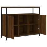 vidaXL Servantă, stejar maro, 100x35x80 cm, lemn compozit vidaXL Servantă, stejar maro, 100x35x80 cm, lemn compozit