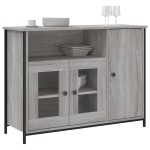vidaXL Servantă, gri sonoma, 100x35x75 cm, lemn compozit