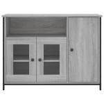 vidaXL Servantă, gri sonoma, 100x35x75 cm, lemn compozit