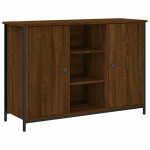 vidaXL Servantă, stejar maro, 100x35x70 cm, lemn prelucrat