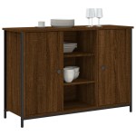 vidaXL Servantă, stejar maro, 100x35x70 cm, lemn prelucrat