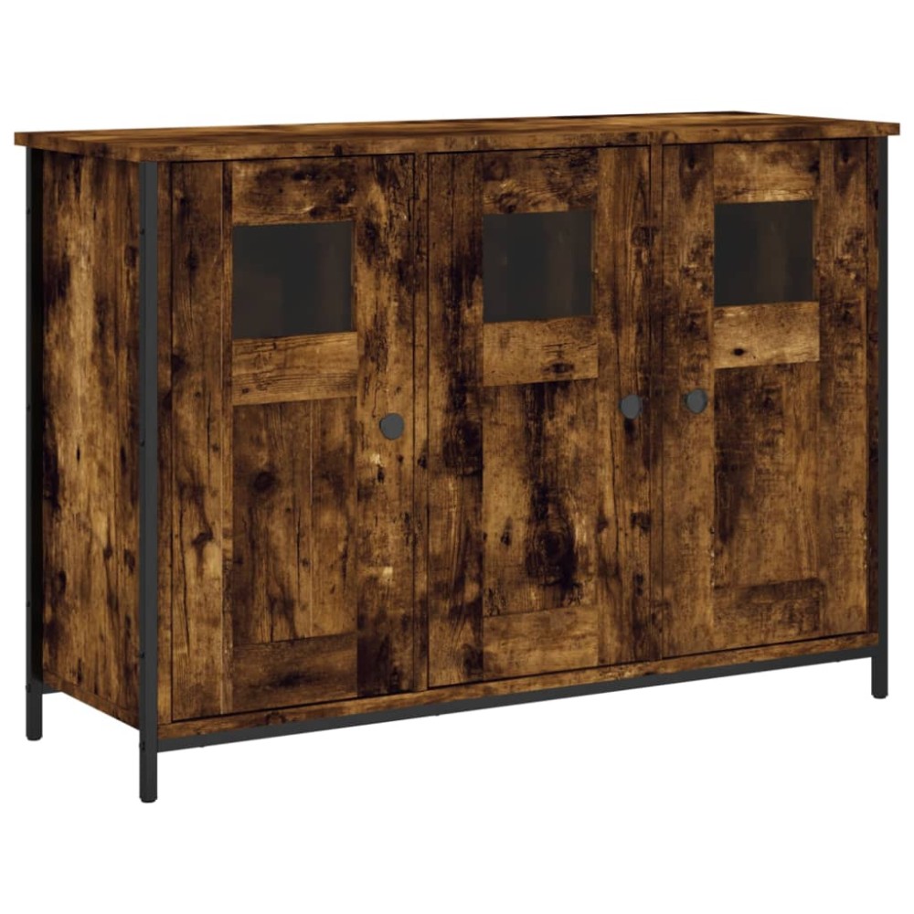 vidaXL Servantă, stejar fumuriu, 100x35x70 cm, lemn prelucrat