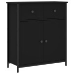vidaXL Servantă, negru, 70x30x80 cm, lemn prelucrat